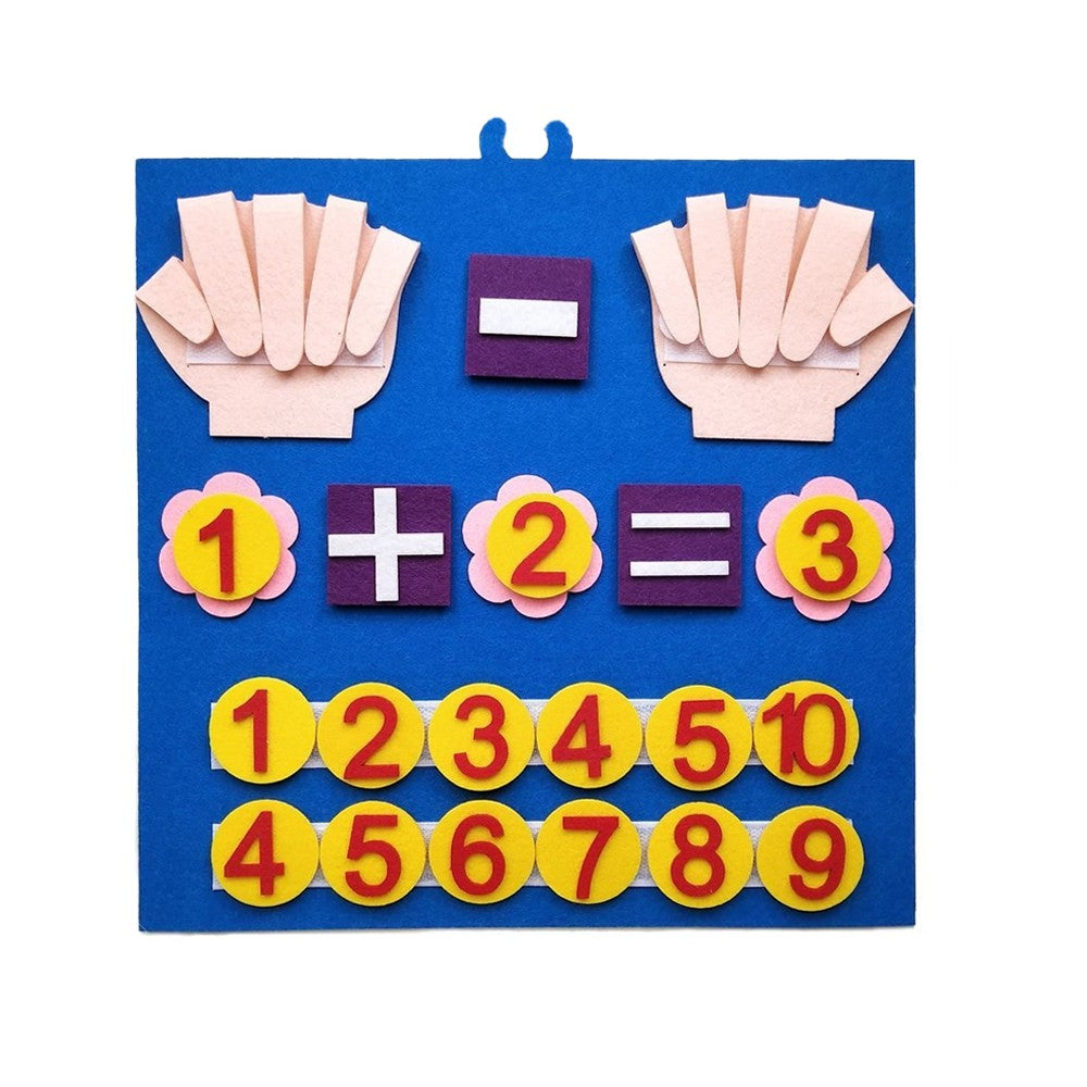 Montessori Busy Board Toy Felt Toddler Math Counting Learning Toy