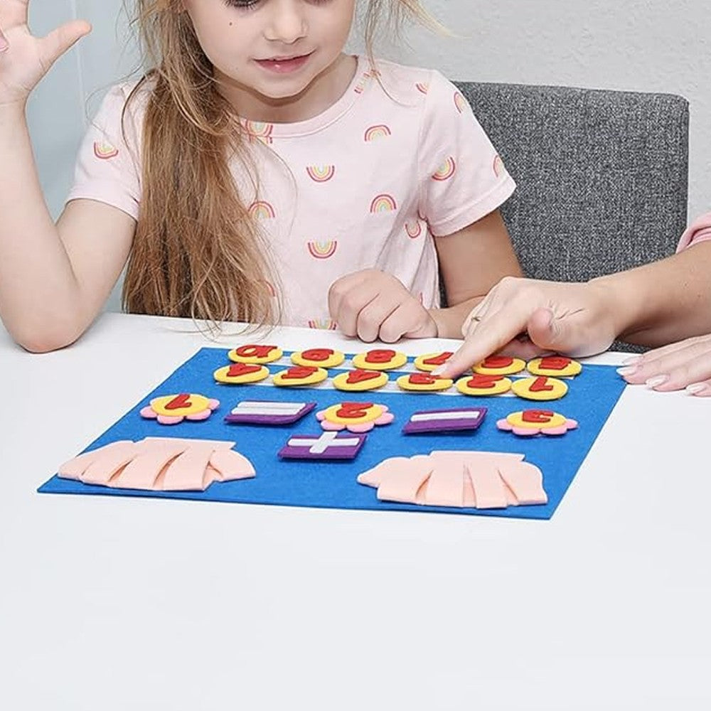 Montessori Busy Board Toy Felt Toddler Math Counting Learning Toy