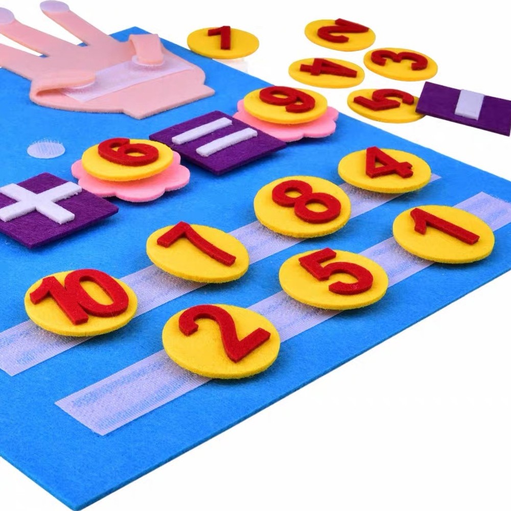 Montessori Busy Board Toy Felt Toddler Math Counting Learning Toy
