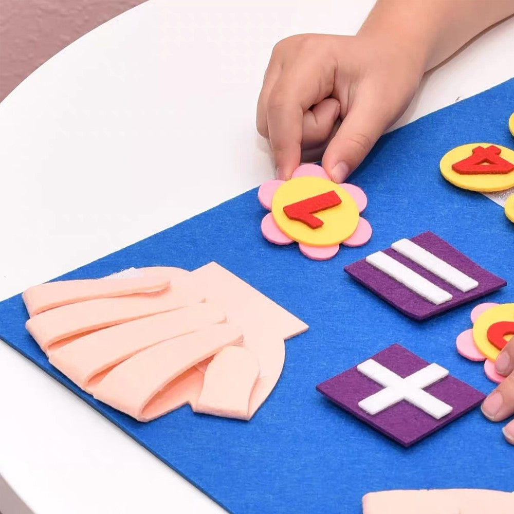 Montessori Busy Board Toy Felt Toddler Math Counting Learning Toy