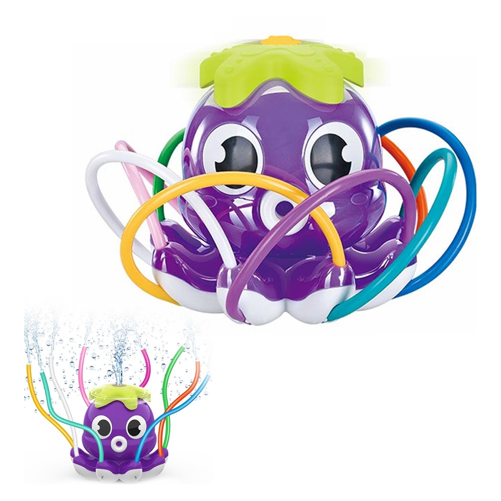 Outdoor Water Spray Sprinkler Funny Octopus Sprinkler Toys Yard Game - Purple