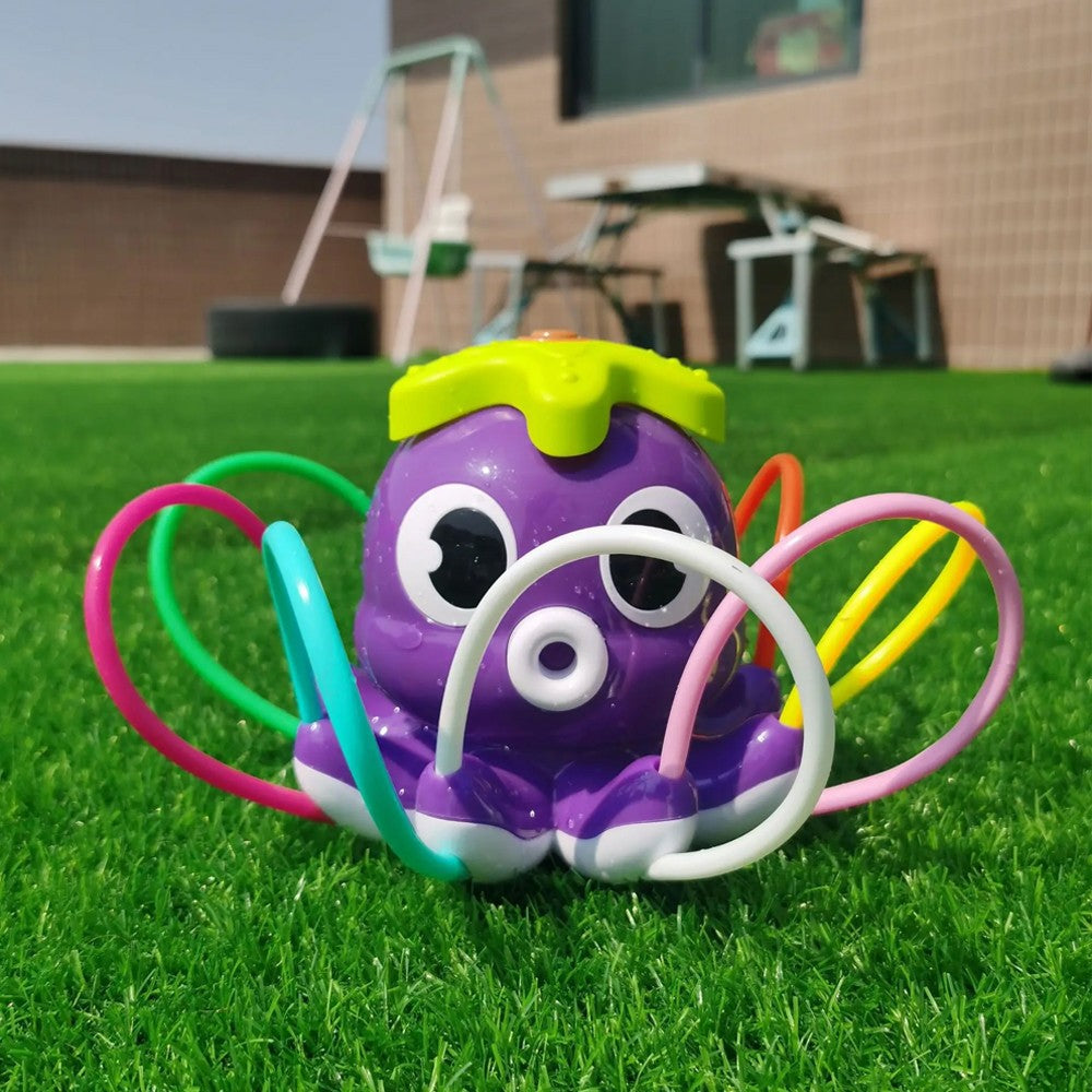 Outdoor Water Spray Sprinkler Funny Octopus Sprinkler Toys Yard Game - Purple