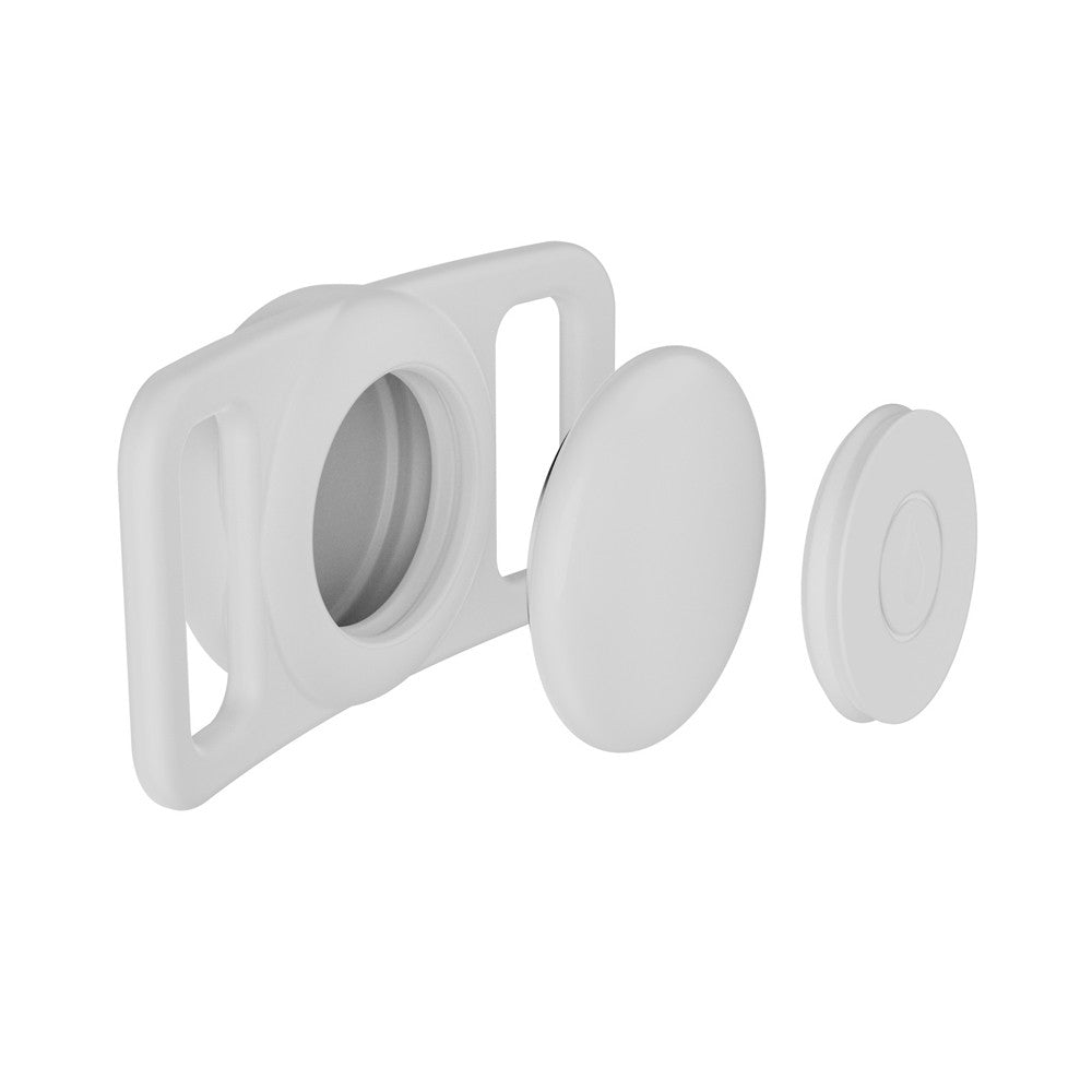 For AirTag Water-resistant Holder Case Compatible with Dog Collar - White