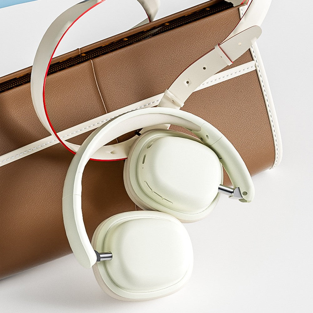 Wireless Bluetooth 5.3 Headphones 3D Stereo Headset - White