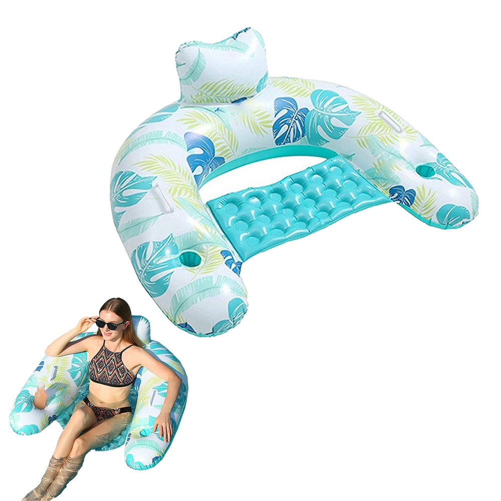 Inflatable Pool Float Chair Float Lounger - Blue