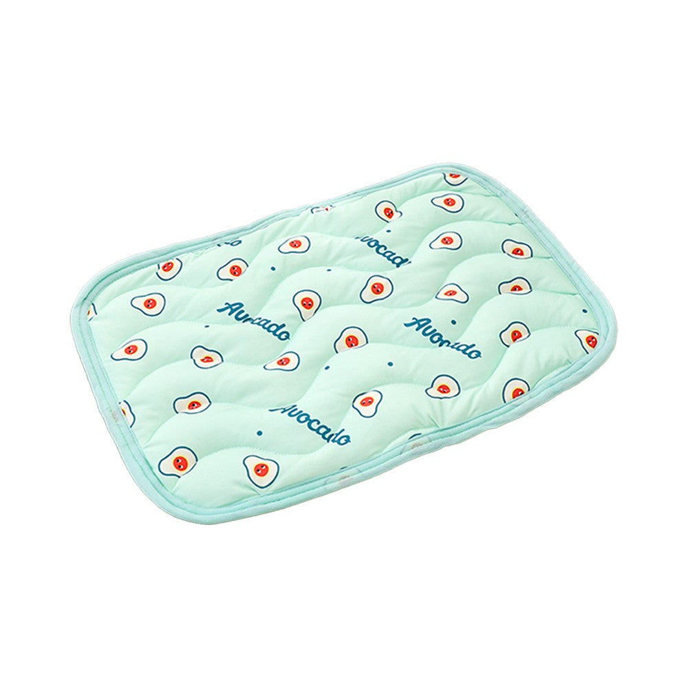 100x70cm Pet Cooling Mat Breathable Ice Sleeping Pad for Cats Dogs - Green