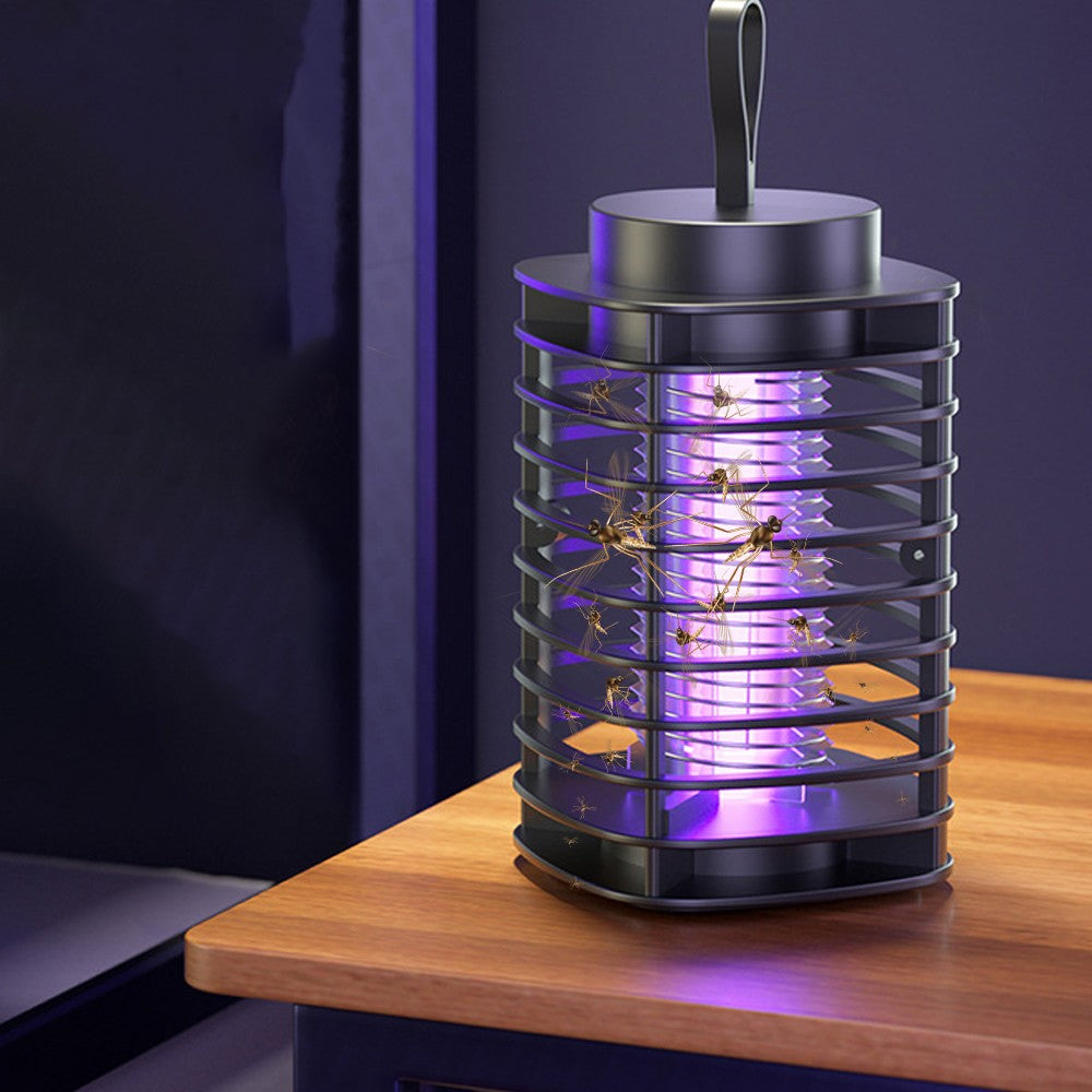 2Pcs Electric Mosquito Killer Lamp - Black + White