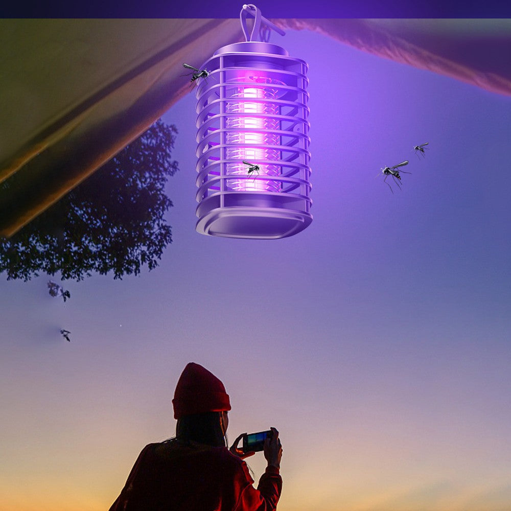 2Pcs Electric Mosquito Killer Lamp - Black + White