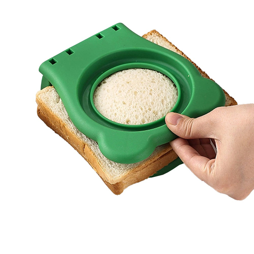 Circular Sandwich Cutter and Sealer DIY Pocket Sandwiches Maker - Green