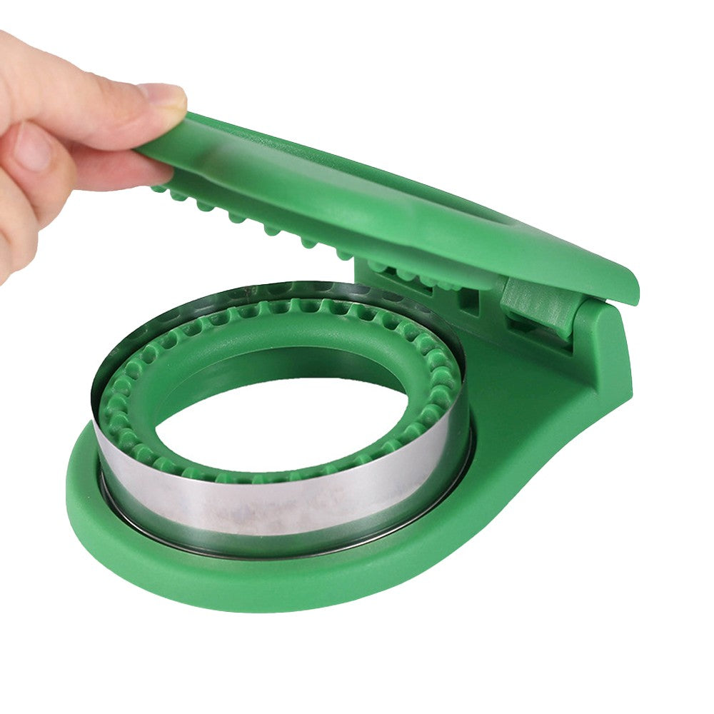 Circular Sandwich Cutter and Sealer DIY Pocket Sandwiches Maker - Green