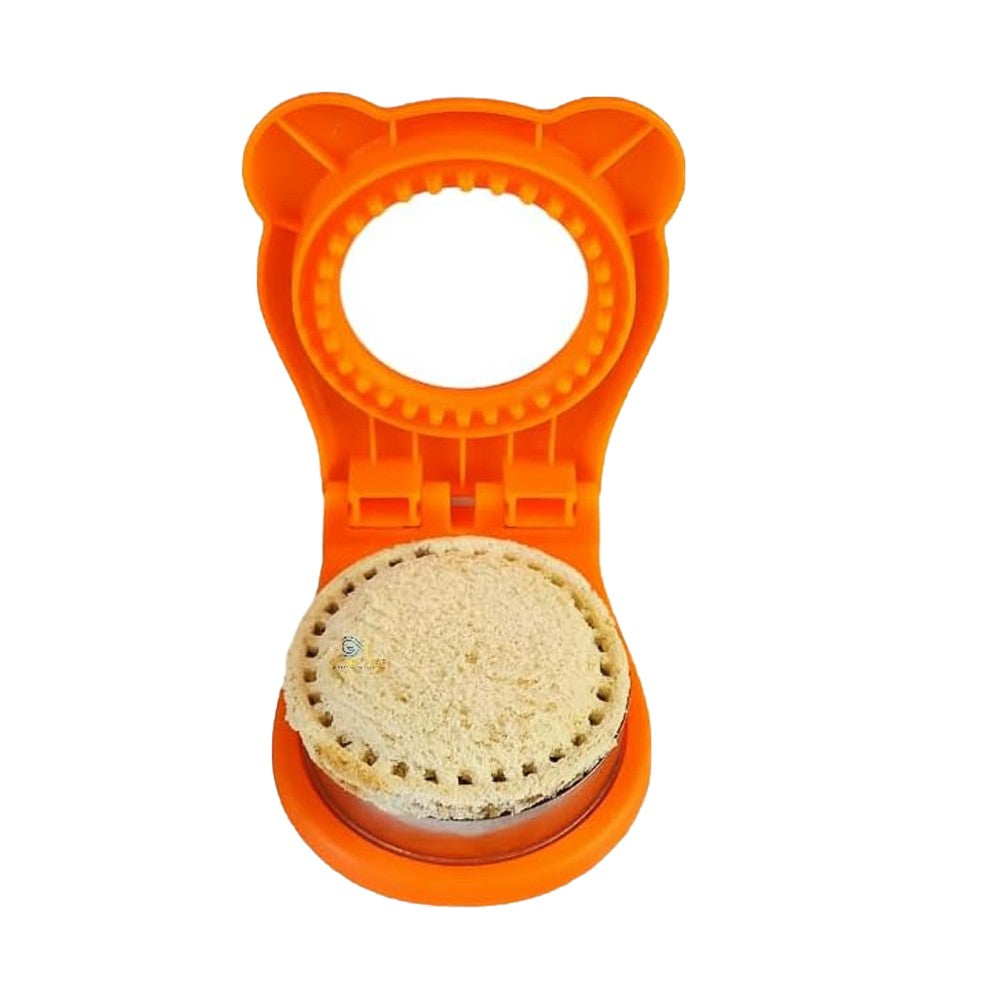 Circular Sandwich Cutter and Sealer DIY Pocket Sandwiches Maker - Orange