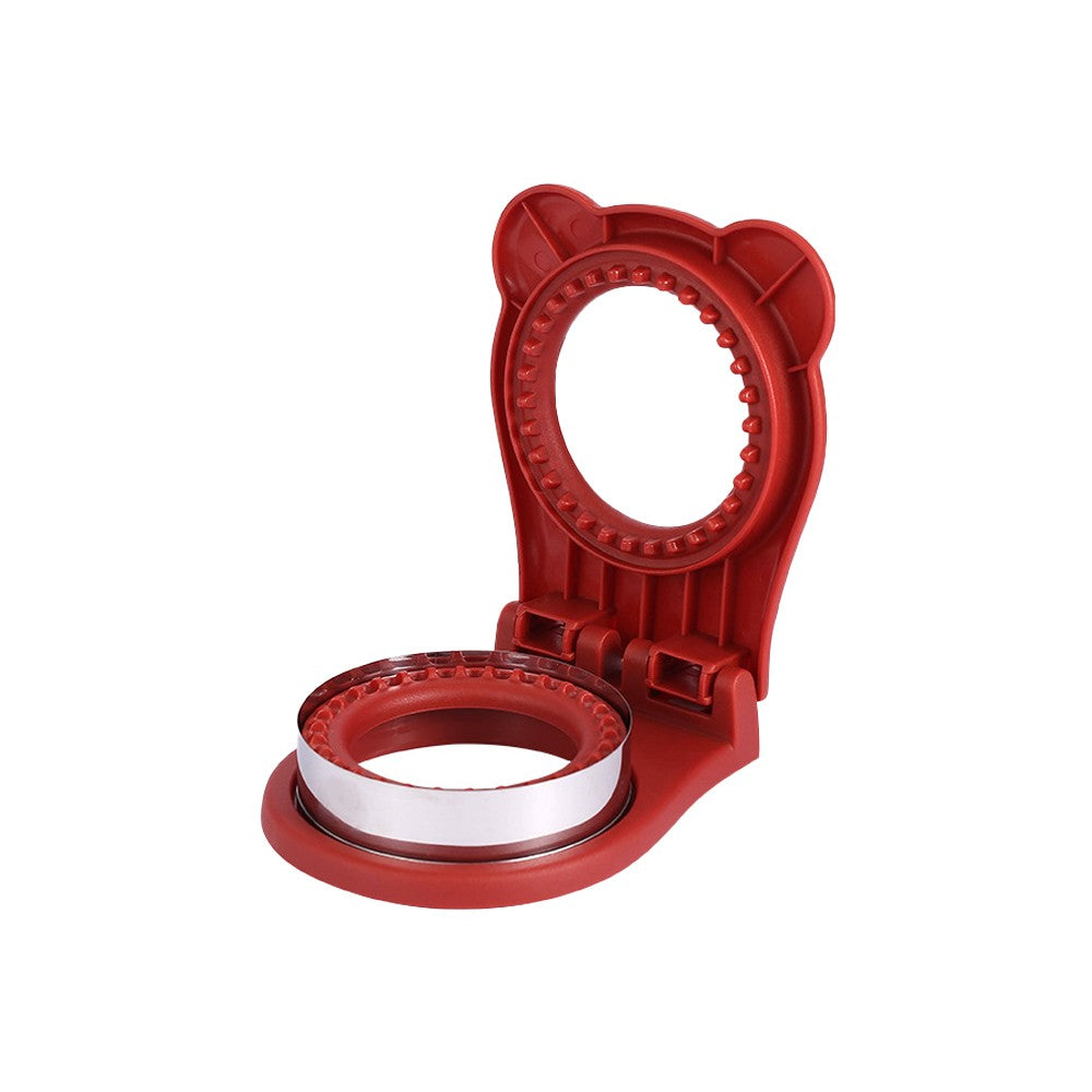 Circular Sandwich Cutter and Sealer DIY Pocket Sandwiches Maker - Red