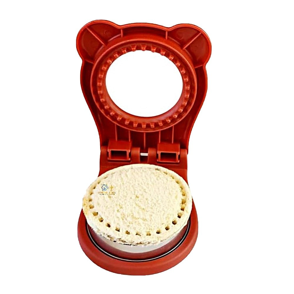 Circular Sandwich Cutter and Sealer DIY Pocket Sandwiches Maker - Red