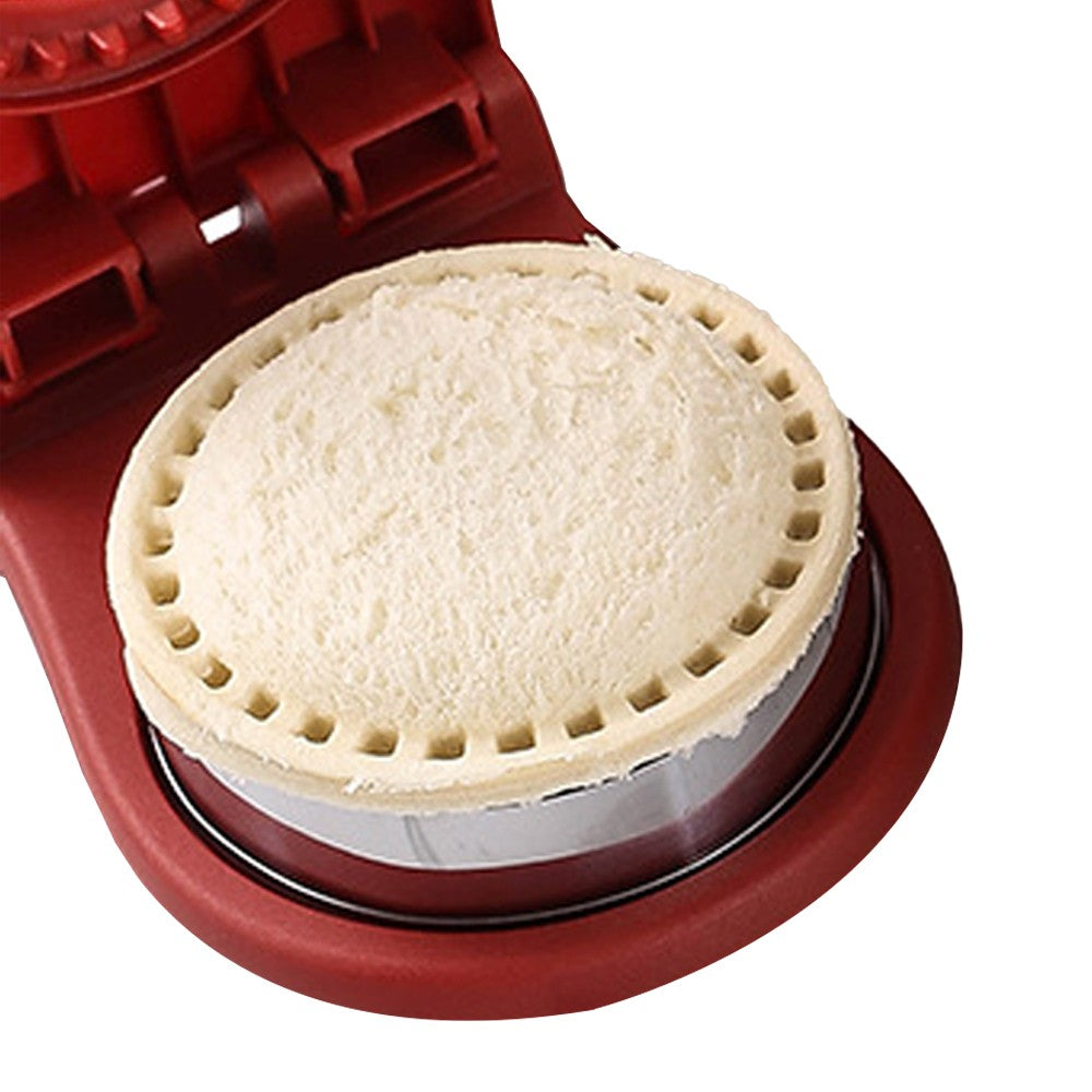 Circular Sandwich Cutter and Sealer DIY Pocket Sandwiches Maker - Red