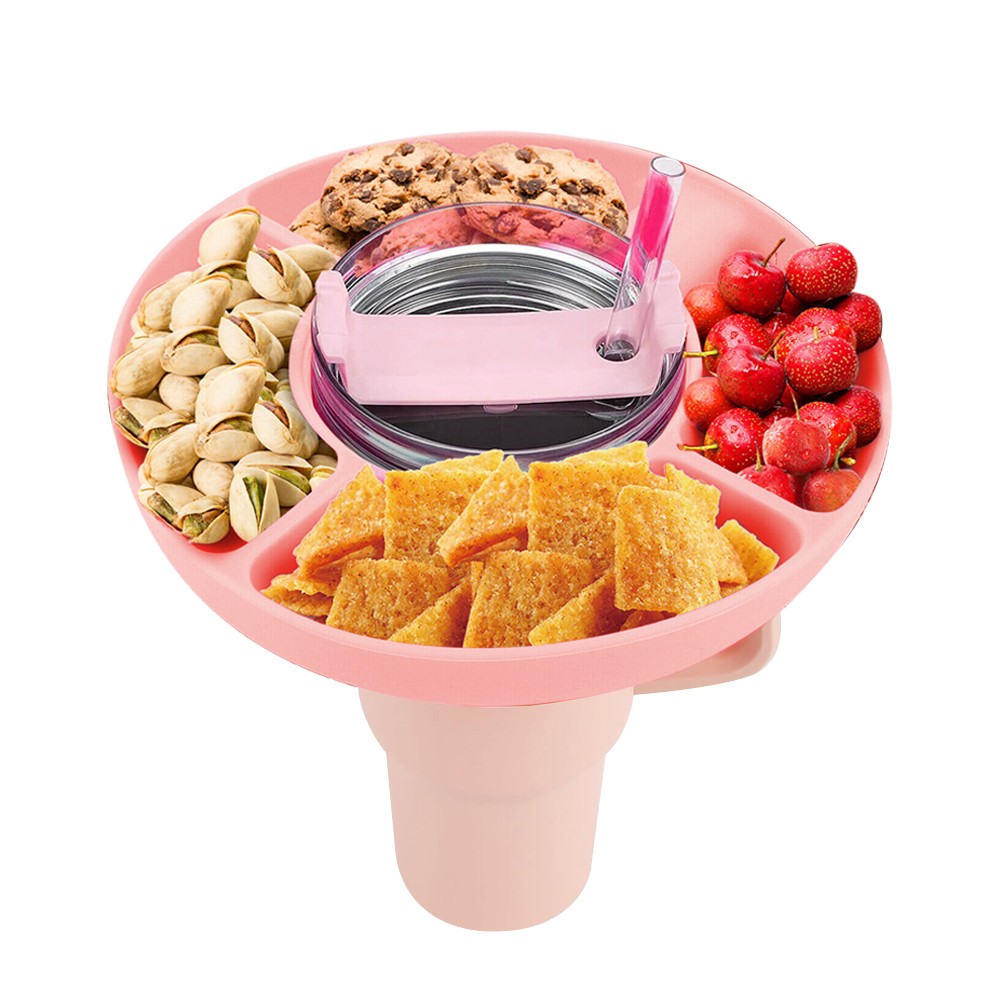 1Pc Silicone Snack Bowl for 40oz Stanley Cup - Pink