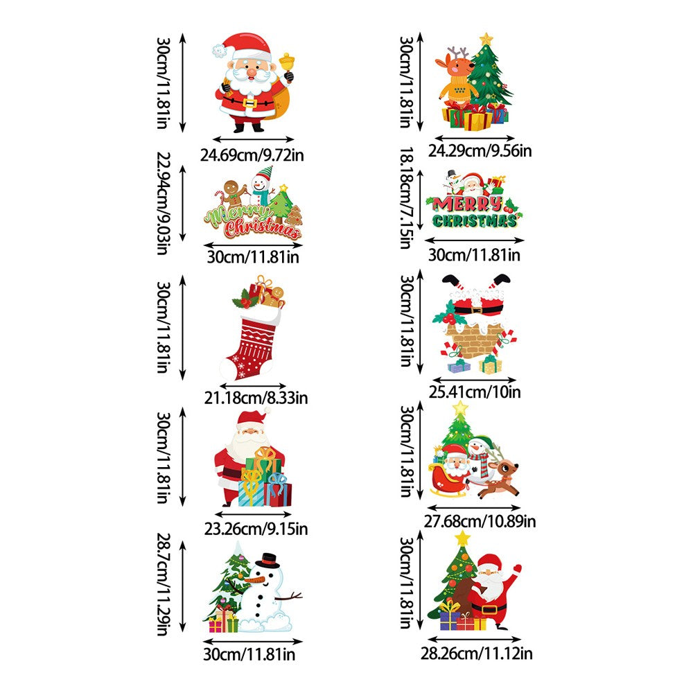 Christmas Porch Hanging Sign Xmas Door Banner Wall Hanging Decoration - Style 2