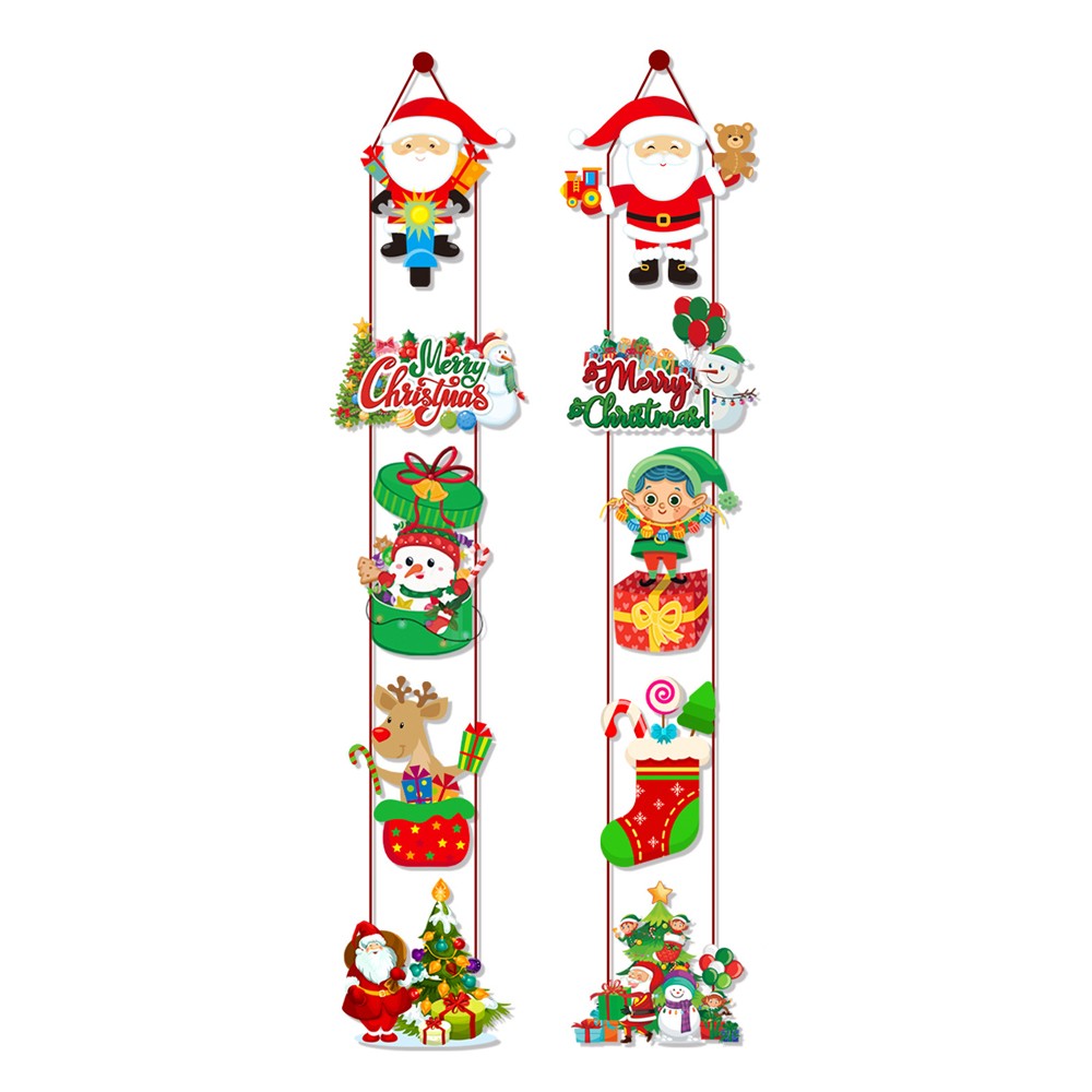 Christmas Porch Hanging Sign Xmas Door Banner Wall Hanging Decoration - Style 3