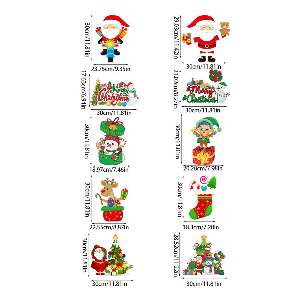 Christmas Porch Hanging Sign Xmas Door Banner Wall Hanging Decoration - Style 3