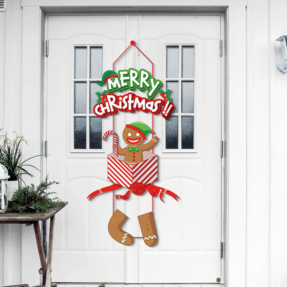 3 Sets of Christmas Door Hanging New Year Party Decoration Xmas Home Decoration