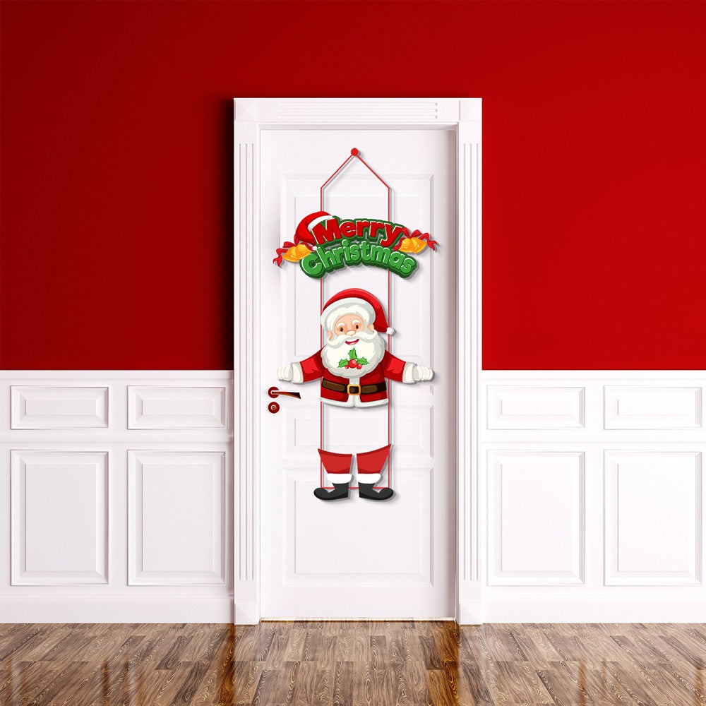 3 Sets of Christmas Door Hanging New Year Party Decoration Xmas Home Decoration