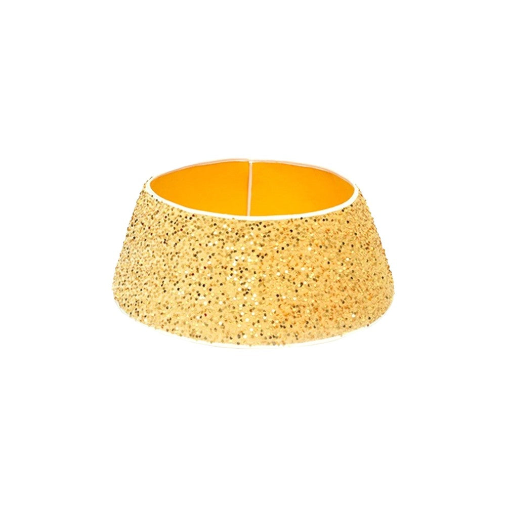 Glitter Christmas Tree Collar Tree Skirt Xmas Tree Stand Cover Decor - Gold S