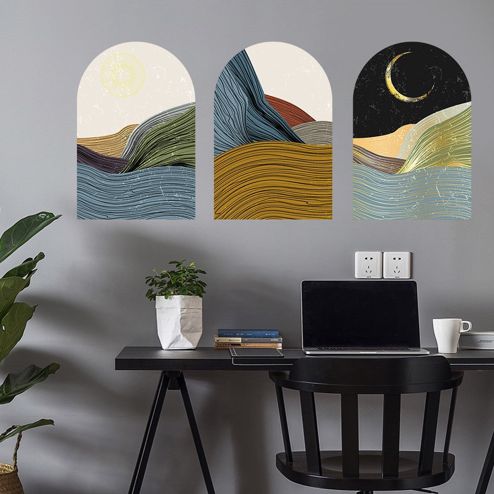 1 Set Arch Wall Sticker Wall Decal Wall Decor Sticker for Living Room - Style 2