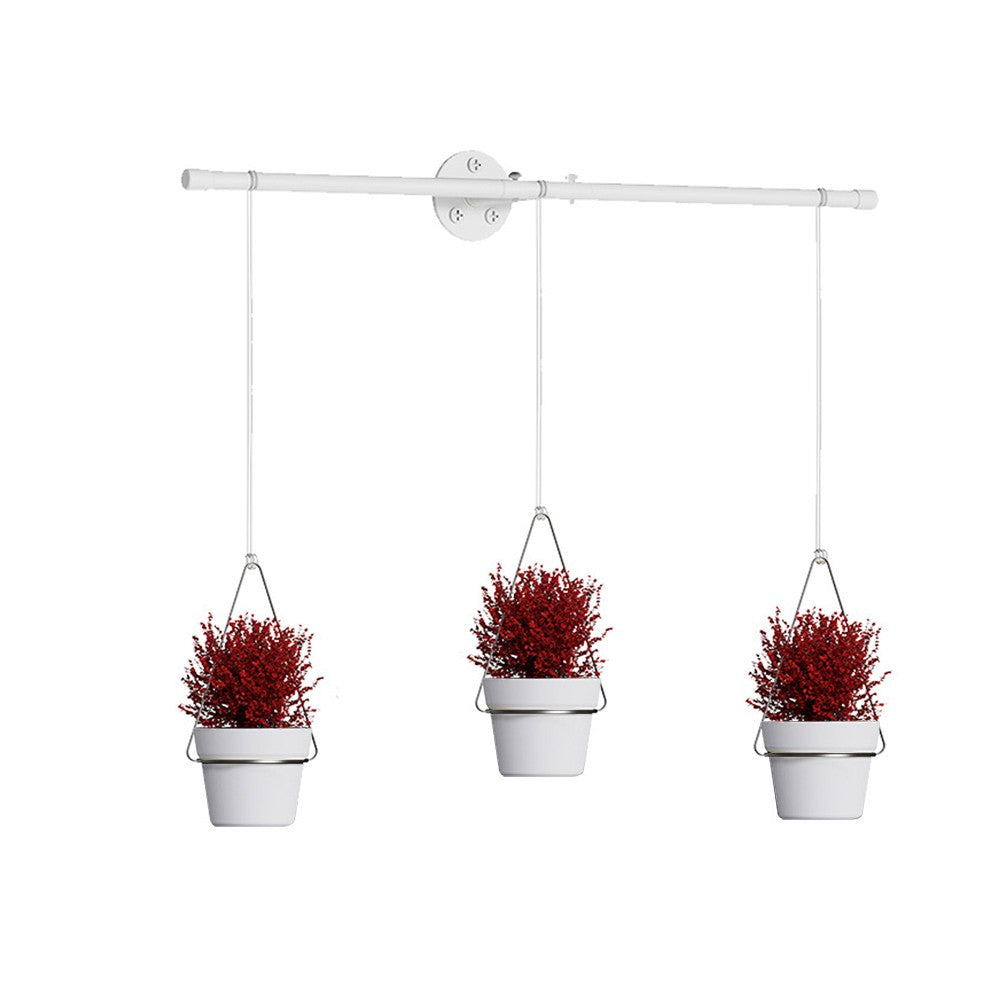 1Pc Detachable Triflora Hanging Planter - Black