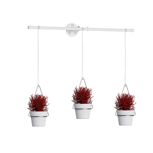 1Pc Detachable Triflora Hanging Planter - Black