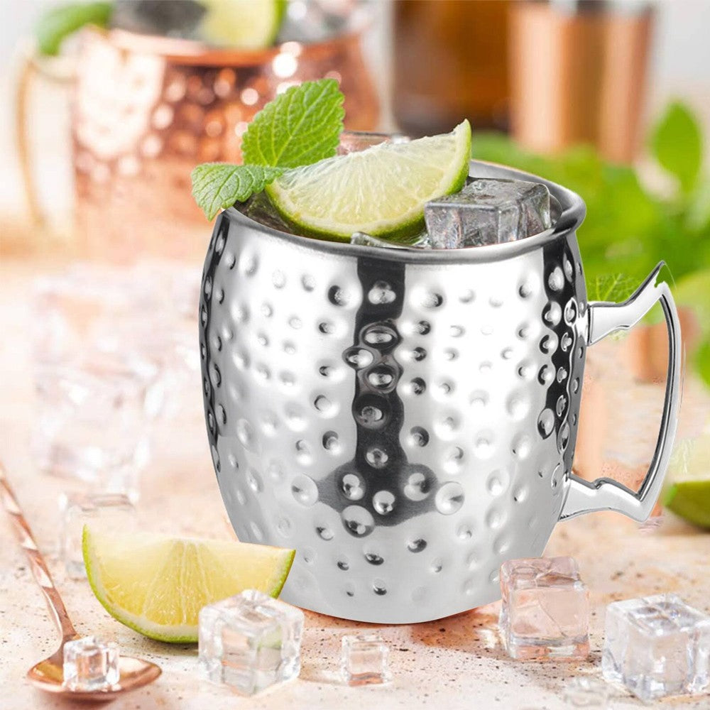 4Pcs Moscow Mule Stainless Steel Mug - Silver