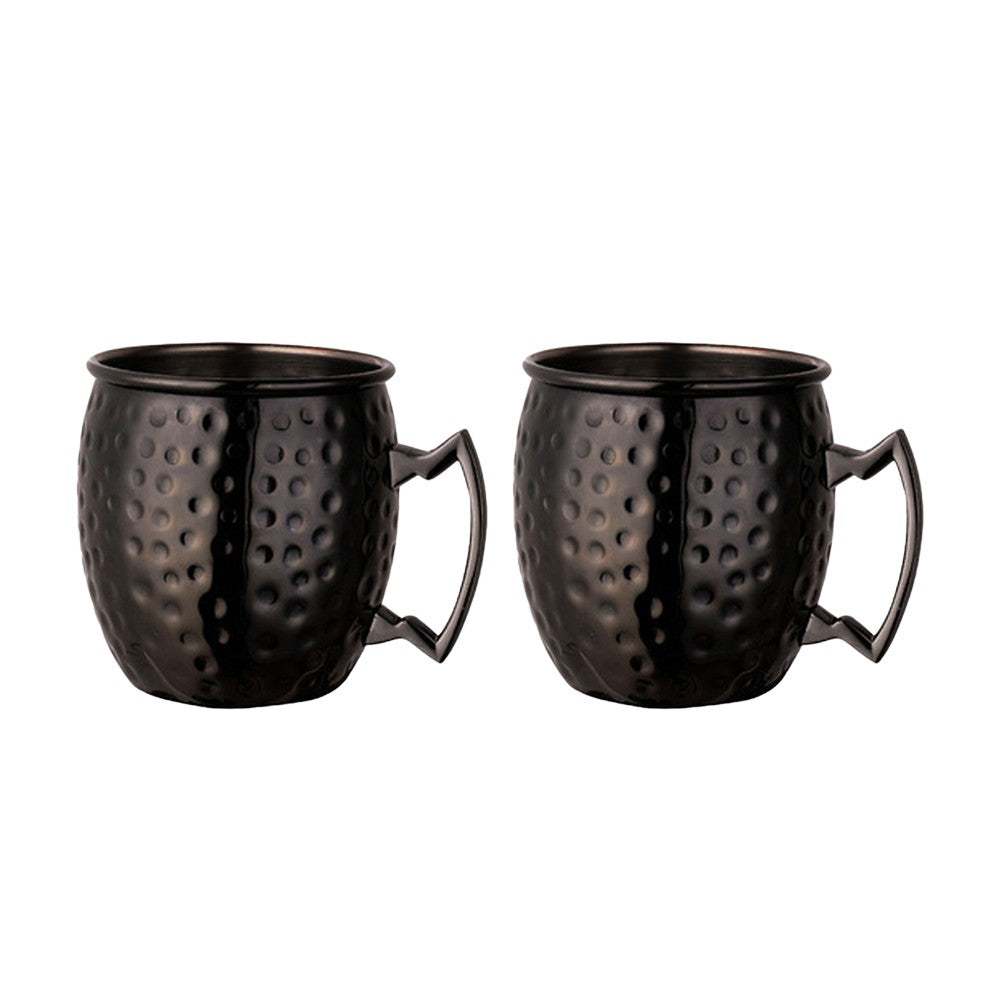 2Pcs Moscow Mule Stainless Steel Mug - Black