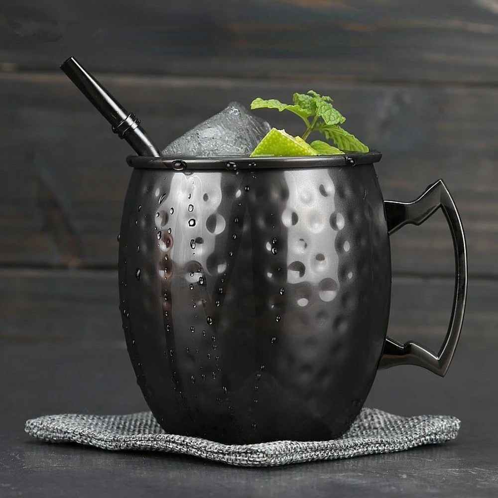 4Pcs Moscow Mule Stainless Steel Mug - Black