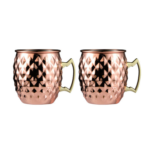 2Pcs Moscow Mule Stainless Steel Mug - Rose Gold