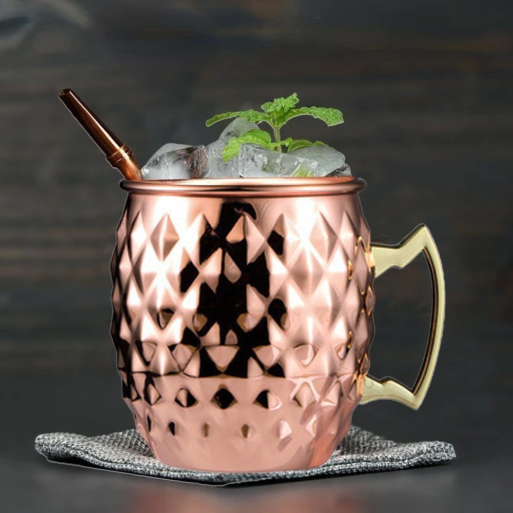 4Pcs Moscow Mule Stainless Steel Mug - Rose Gold