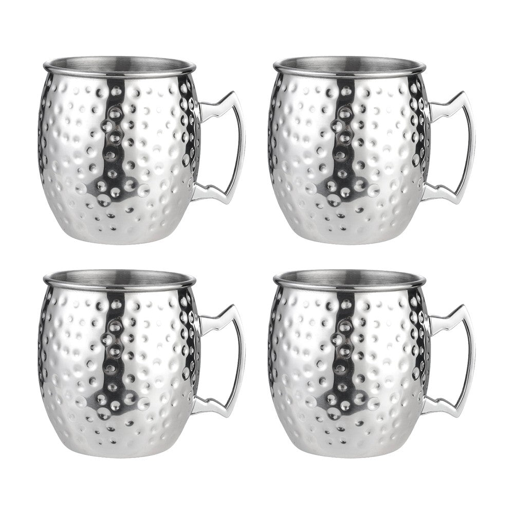 4Pcs Moscow Mule Stainless Steel Mug - Silver