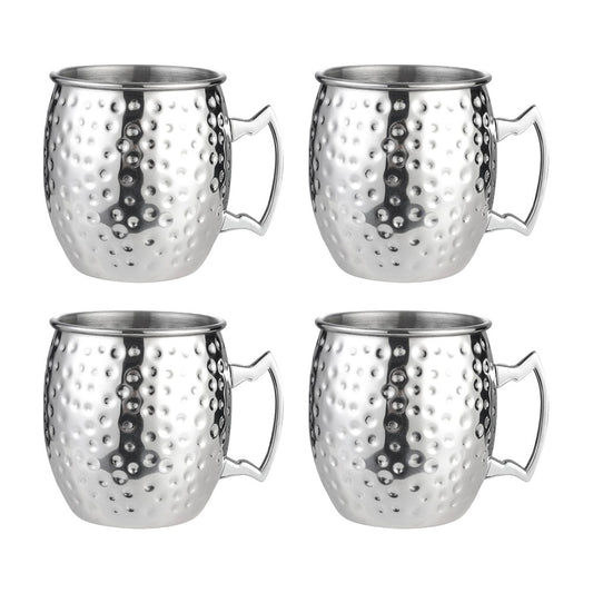 4Pcs Moscow Mule Stainless Steel Mug - Silver