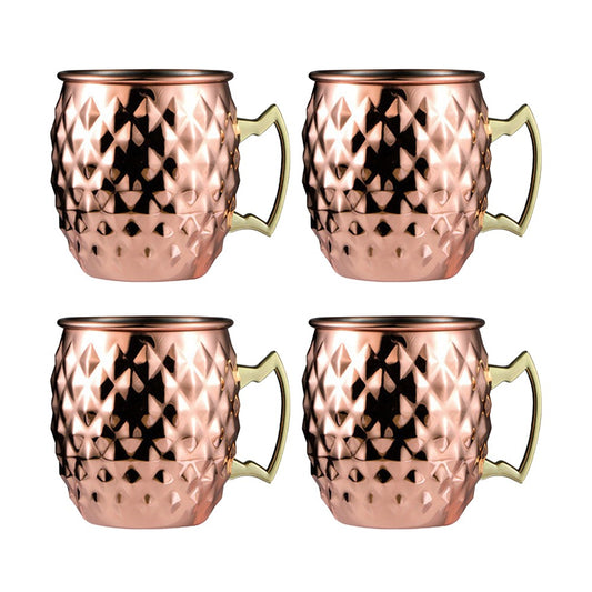 4Pcs Moscow Mule Stainless Steel Mug - Rose Gold