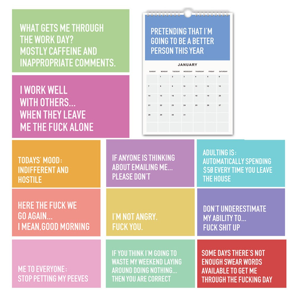 1Pc Adulting is Hard 2024 Calendar 2024 Wall Calendar Monthly Planner