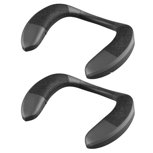 2Pcs Neck-mounted Bluetooth Speaker Neckband Speaker Wearable Wireless Speaker