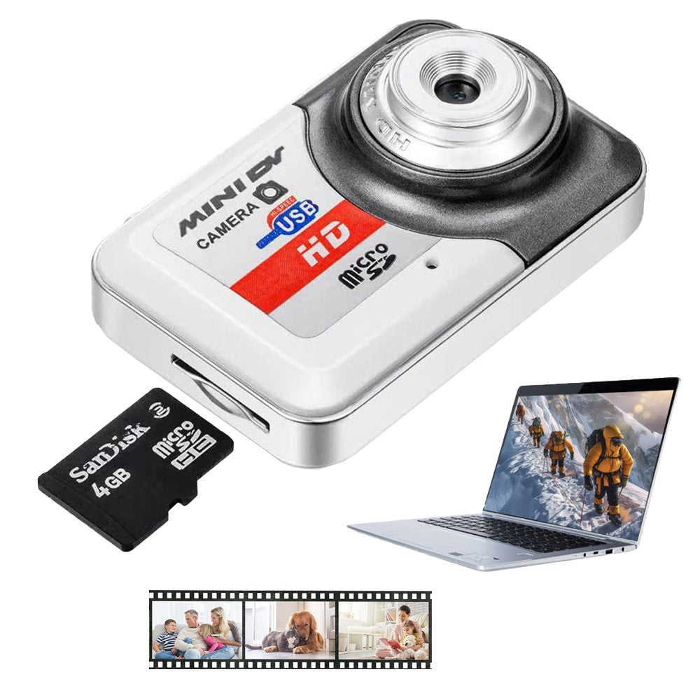 130W Pixels Mini Camera Sport Camera with 32GB Memory Card - Grey