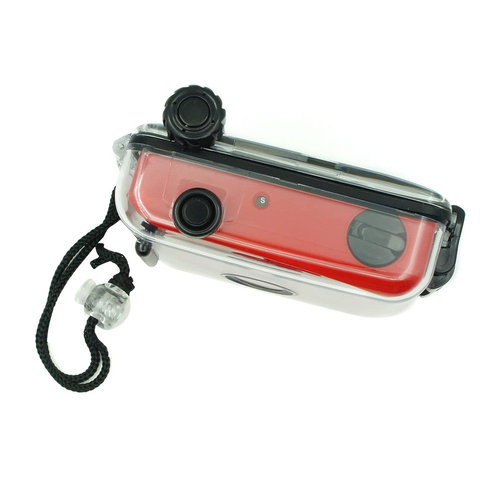 Reusable 135 Film Camera with Water-resistant Case and 35mm Film Roll - Red