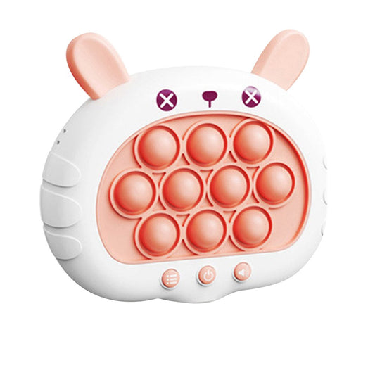 Kids Quick Push Game Machine Light Up Pop It Fidget Toy Sensory Toys - Pink