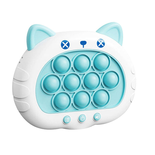 Kids Quick Push Game Machine Light Up Pop It Fidget Toy Sensory Toys - Blue