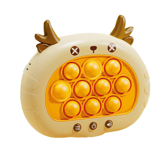 Kids Quick Push Game Machine Light Up Pop It Fidget Toy Sensory Toys - Yellow