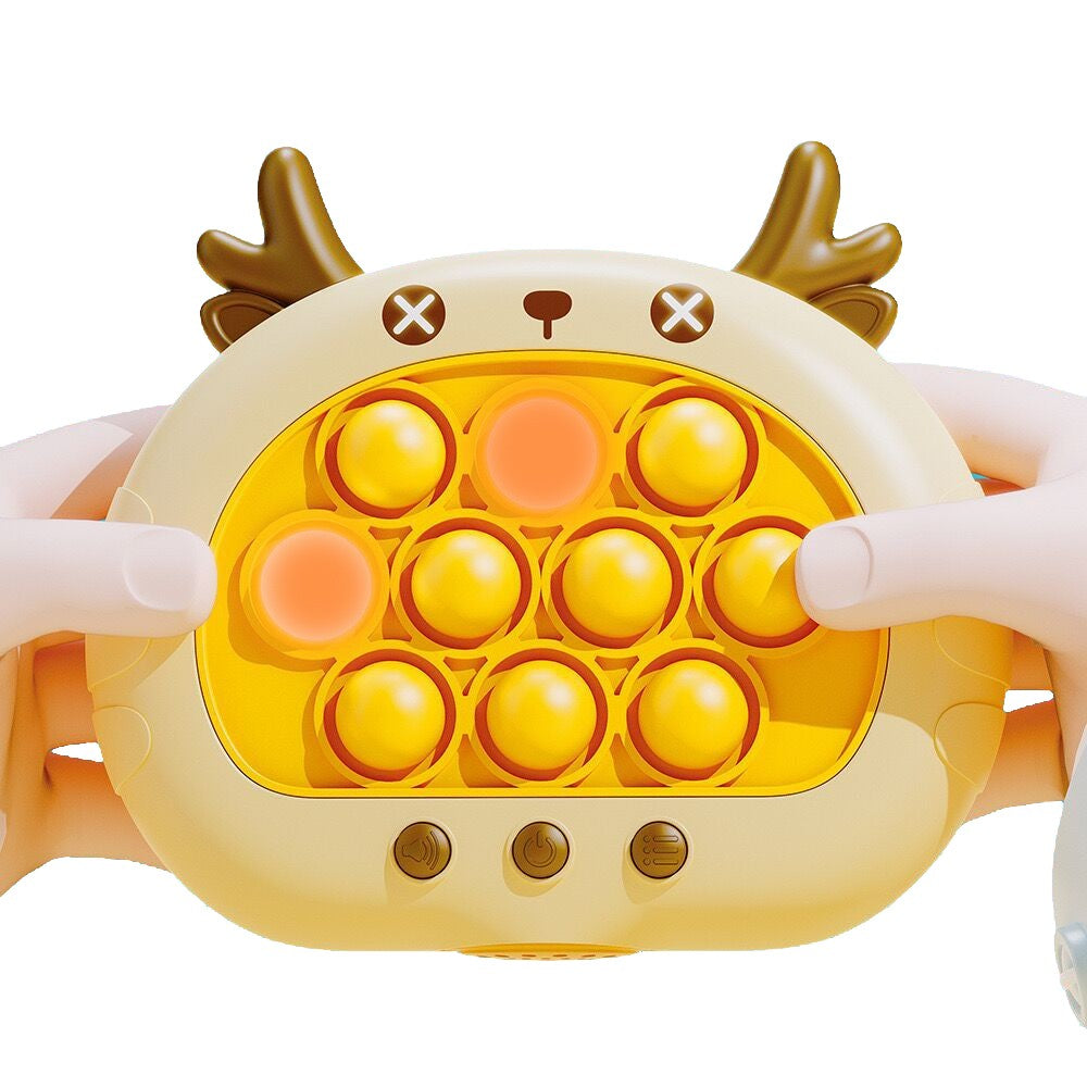 Kids Quick Push Game Machine Light Up Pop It Fidget Toy Sensory Toys - Yellow