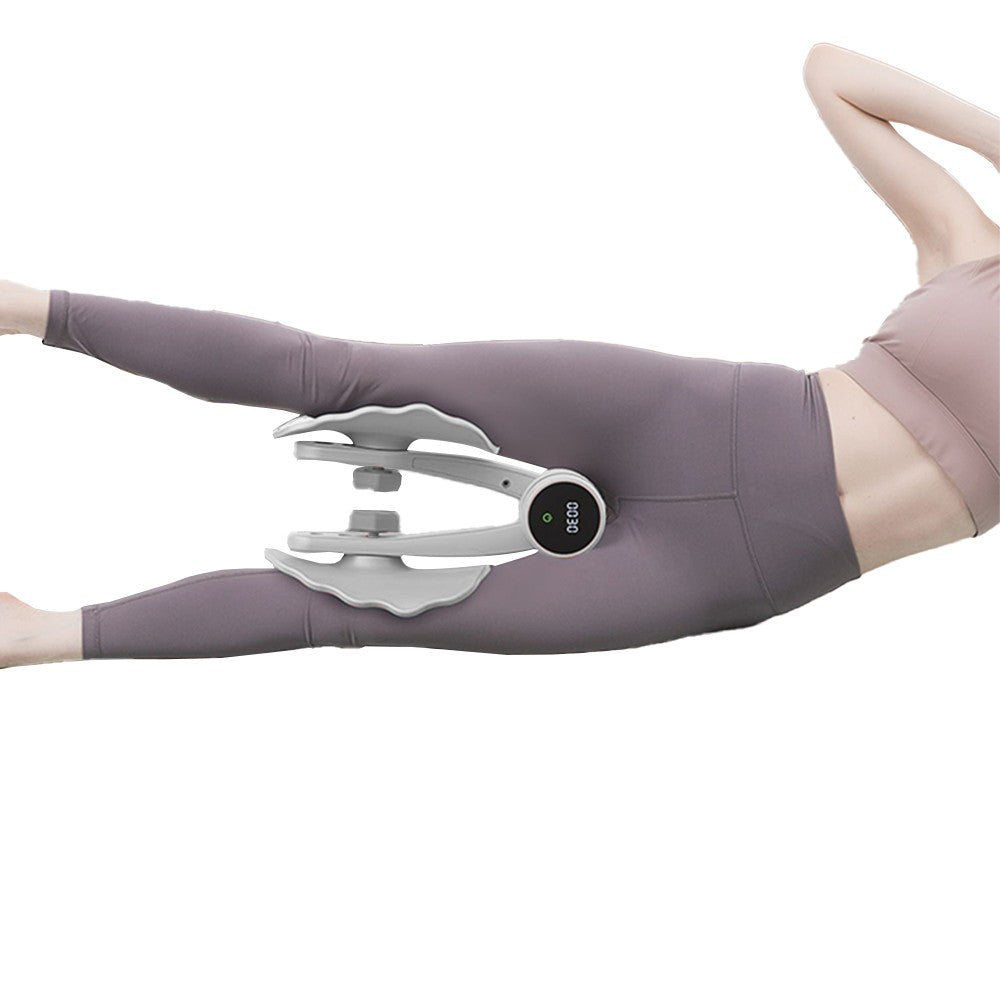 Women Inner Thigh Exerciser Pelvic Floor Muscle Trainer with Counter - Grey