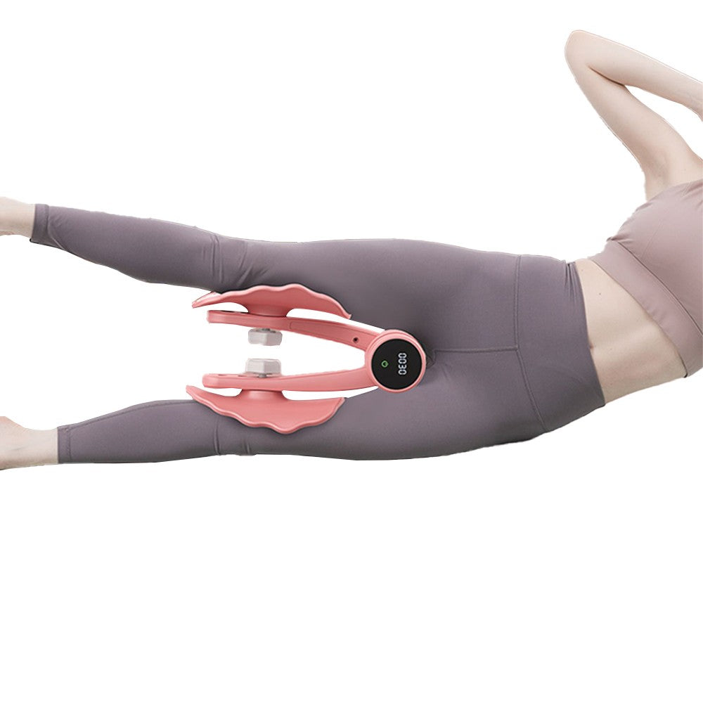 Women Inner Thigh Exerciser Pelvic Floor Muscle Trainer with Counter - Pink