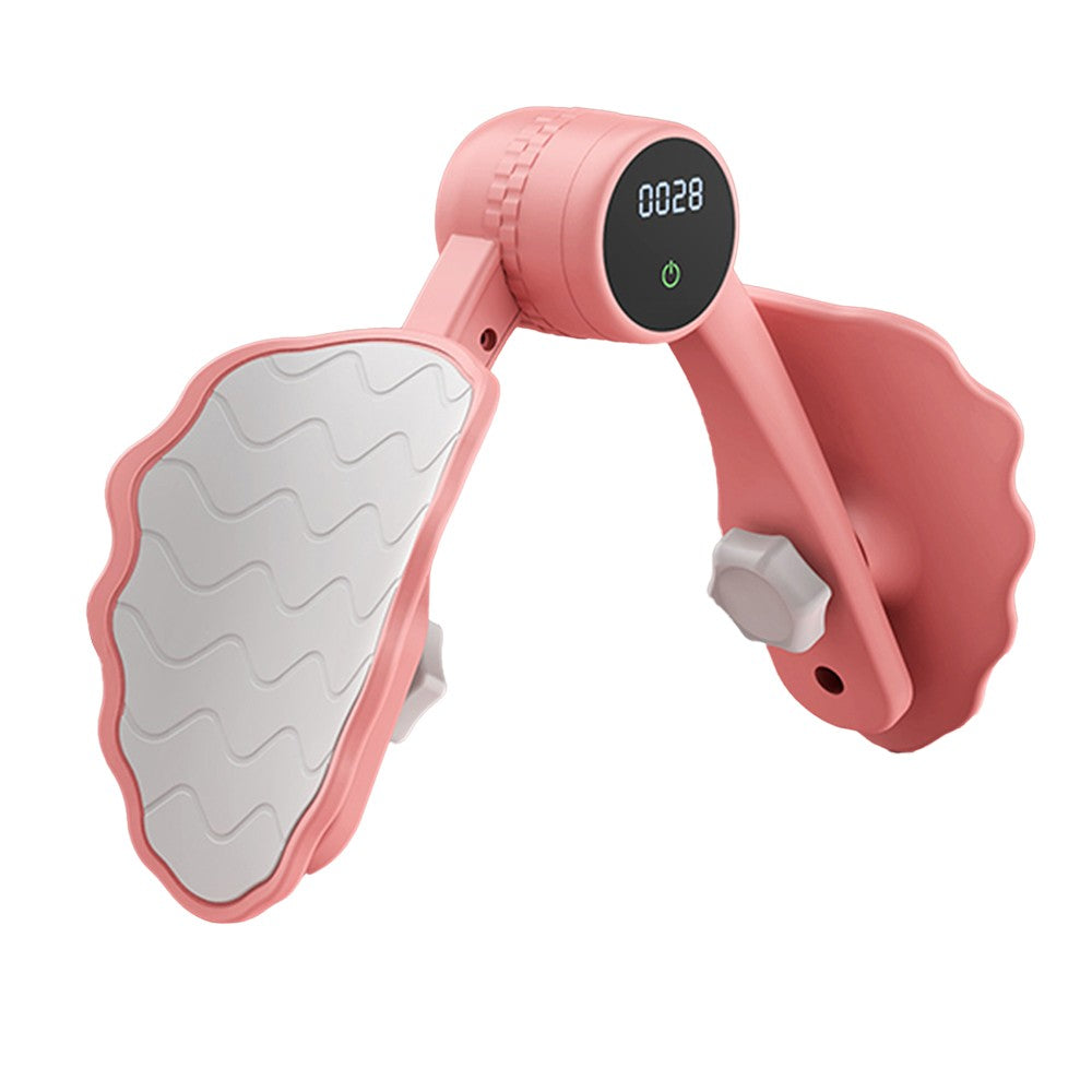 Women Inner Thigh Exerciser Pelvic Floor Muscle Trainer with Counter - Pink