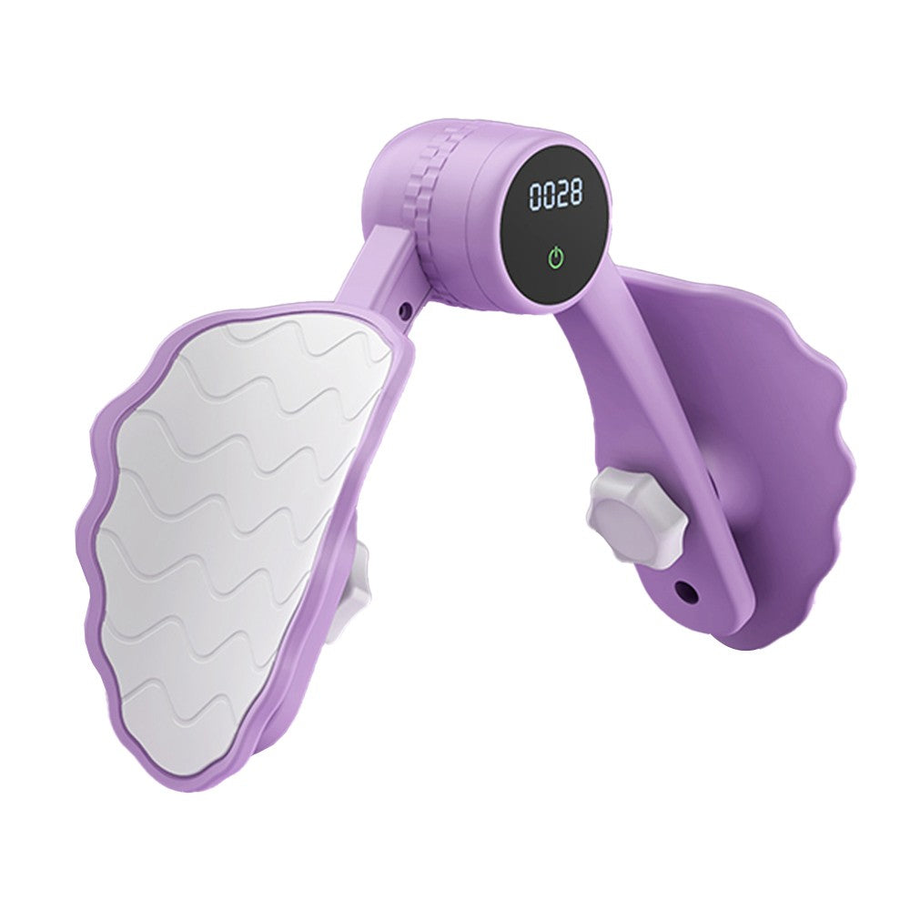 Women Inner Thigh Exerciser Pelvic Floor Muscle Trainer with Counter - Purple