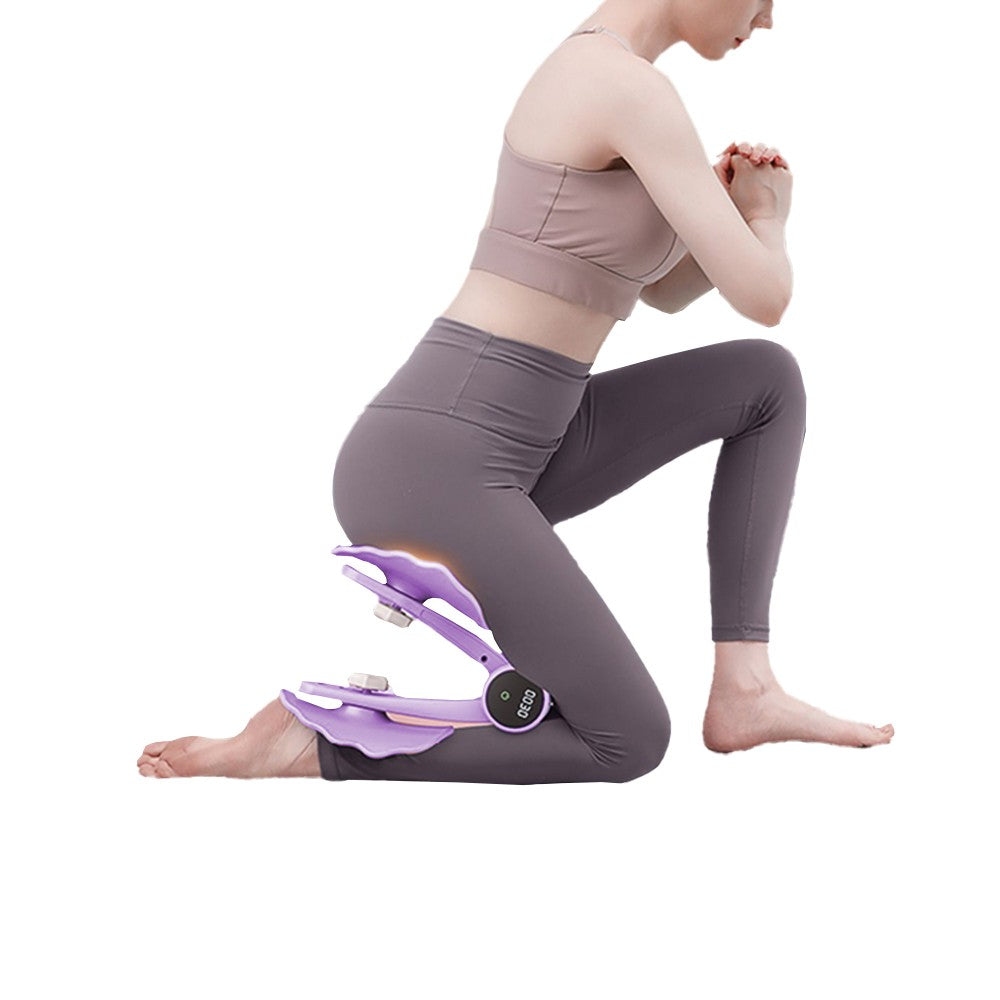 Women Inner Thigh Exerciser Pelvic Floor Muscle Trainer with Counter - Purple