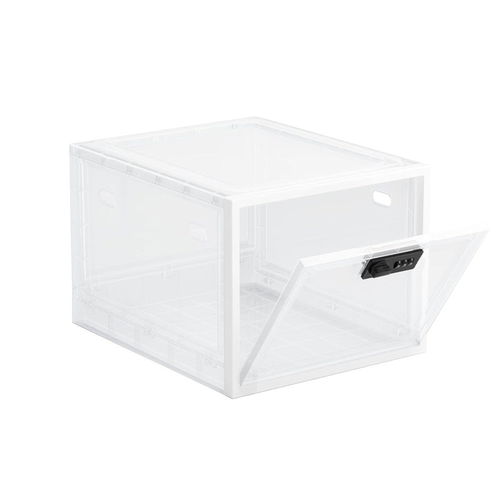 1Pc Lockable Storage Box Medicine Lock Box Food Storage Container - Transparent